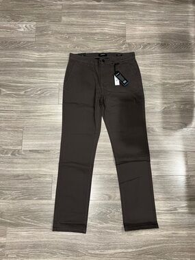 Kenneth Cole Dark Grey Slim Chino Pants